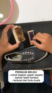 Premium Brush Sikat Pembersih Sepatu Shoes Cleaner Kanvas Kulit Suede Nubuck Taetaa Company