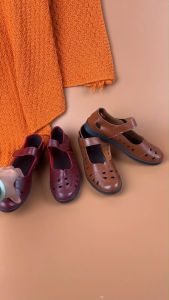 IFTMARK รองเท้าหนังแฟชั่นผู้หญิง รัดข้อ รองเท้าลำลอง ส้นแบน มีรูระบายอากาศ ดีไซน์สวยงาม พื้นยางกันลื่น หนังนิ่ม ใส่สบายๆ มีสามสีให้เลือก