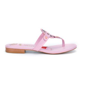 HOPE ROZA (ROSA) - MOONRAKER Women Round Toe Leather Sandal With Adjustable Strap- Soft and Anti Slip Sole Flat Leather Womens Sandals - Pink
