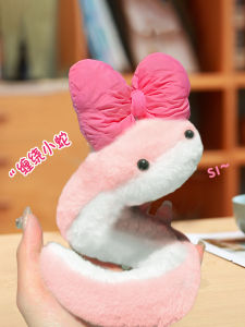 Cute Pink Snake Doll Plush Toy Ornaments Boys Girls Snake Year Good Luck New Year Hand Puppet Plush Toys for Children