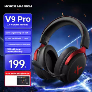 Mchose V9 Pro Delta Design Pro Gaming Headset Over Ear Headphones With Mic Surround Sound For Pc Ps5 Computer Games