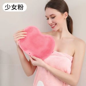 Silicone Rub Back Brush Bathroom Non-slip Wash Foot Pad Massage Shower Mat with Sucker Bath Massage Foot Exfoliating Brush Pad