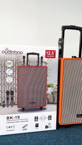 Wireless Bluetooth speaker 12.5-inch wireless microphone 60W high-power portable outdoor wooden leather handlebar sound system Free delivery of USB flash drives