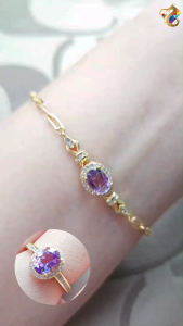 Collection Grade Amethyst Full S925 Silver Chain Bracelet & Rings