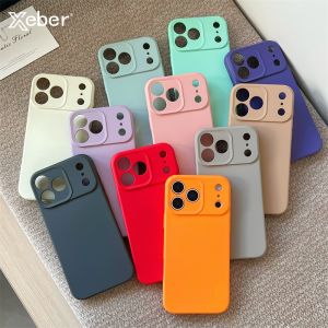 Original Liquid Silicone Phone Case For iPhone 17 16 15 14 13 Pro Max Air Shockproof Matte Soft Camera Lens Protection Cover