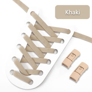 1 Pair Elastic Shoe Laces For Sneakers Men And Women Casual shoes Flat Shoelaces Without ties Press The Metal Lock Lazy Shoelace