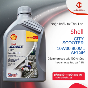 Nhớt Shell Advance City 10W30 10W40 tổng hợp toàn phần dành cho xe ga