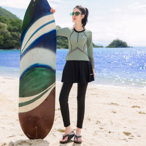 XTEP | Modest Long Sleeve Split Type Swimwear Slimming Surfing Diving Suit