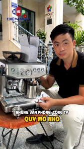 Breville BES876BSSBNA1 – Máy pha cà phê Espresso tự động cao cấp công nghệ PID kiểm soát nhiệt độ màn hình LCD hiển thị hiệu suất 50 tách/ngày