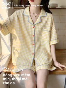MiiOW | Bộ Đồ Ngủ Tay Ngắn Hình Hoạt Hình Dễ Thương Cho Mùa Hè Nữ