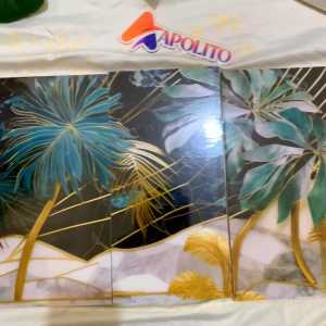 APOLITO SATU PAKET ISI 5 HIASAN DINDING 3D ABSTRAK TROPICAL LEAVES 15X30CM WALLDECOR PAJANGAN RUMAH
