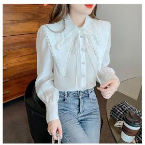 TM 2678 Kemeja  Davina lace collar import