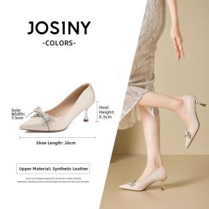 Josiny | Bridal Sharp Toe High Heels Comfortable and Beautiful 2026 Spring Summer