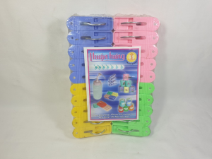 Vỉ 20 cái móc kẹp treo quần áo nhựa cao cấp - Kẹp phơi quần áo phơi đồ