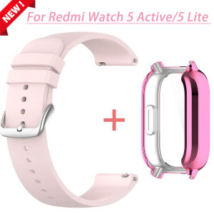 Protector Case+Silicone Strap For Xiaomi Redmi Watch 5 Active 5 Lite Full Cover Screen TPU Soft Shell and Breathable Sport Bands