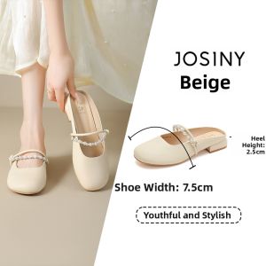 Josiny | Marie Jane Style Summer Flats Coarse Heel