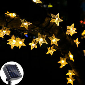 12M 7M 5M Solar Star Lamp Outdoor Garden Garlands Fairy Twinkle LED Light String for Christmas Tree Wedding Party Decoration
