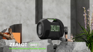 ZEALOT ZE01 Portable Bluetooth Speaker 120W 24000mAh Karaoke Party Speaker With Dual Wireless Microphones RGB Light TWS Stereo Heavy Bass For Outdoor Gathering Camping Beach Party