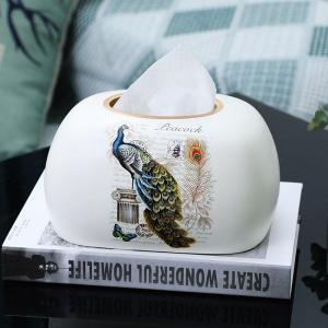 Chinese Fusion Luxury Modern Minimalist Ceramic Tissue Box