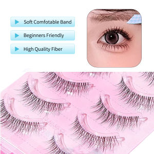 5 Pairs U-shaped False Eyelashes Natural Cross Comic Eye Lash Extension Cosmetics Reusable Korean Eye Makeups for girls