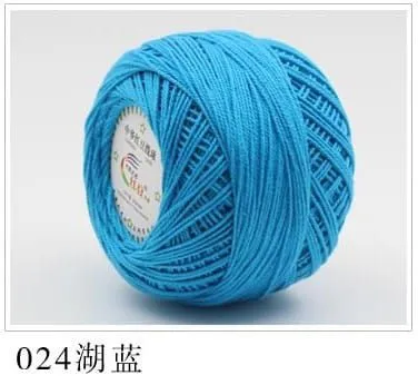 Crochet Cotton Yarns Knitting Yarns Benang Kait 3#Lace Yarn 50g - 6 Colors - Soft Fine Versatile Bright Textured - Ideal for Lace Projects