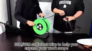 30M-50M Extension Cord 3 Power Outlet Masterplug Power At Work Metal Steel Drum with Three Powered Outlets