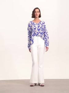 Summer Lightweight Silk V-Neck Shirt
