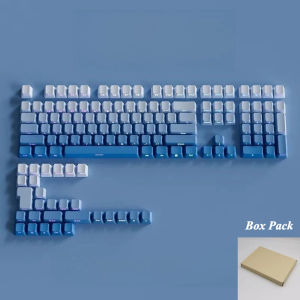 Cherry Profile Side Printed RGB Backlit Keycap 135 Key Gradient Purple Double Shot PBT Keycaps for Gateron MX Switches Keyboard