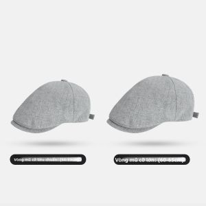 BILLI ZILLY | Mũ Beret Nữ Mùa Hè Mới Cỡ Lớn Giảm Rộng Mũ Mella West Sành Điệu Phong Cách Retro Mũ Lưỡi Ech Mũ Đi Dạo Thường Ngày Mũ Đi Du Lịch