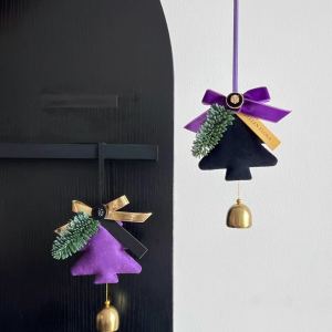 Creative Purple Christmas Tree Star Bell Wish Car Hanging Ornament: A New Popular Christmas Gift