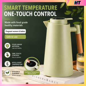 Nordic 1000ml Vacuum Insulated Flask with LED Temperature Display and Leak-Proof Spout