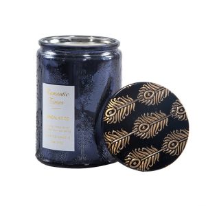 Romantic Plant Essential Oil Aromatherapy Candle in Glass Cup Home Smokeless Fragrance Candle Gift Box Decorative Accessories