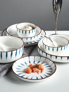 Bộ Đồ Ăn Bằng Gốm Sứ Kiểu Nhật Bản Sáng Tạo Của Thương Hiệu FZ Bát Đĩa Đựng Thức Ăn Dùng Trong Gia Đình Ấm Cúng Tươi Mới