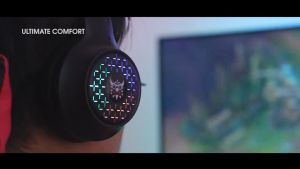 Onikuma X7 PRO RGB Breathing Lights Over-ear Wired Gaming Headphones Head-mounted Wired Earphone Noise Reduction Mic Colorful Lights Surround Stereo Computer Game Headset