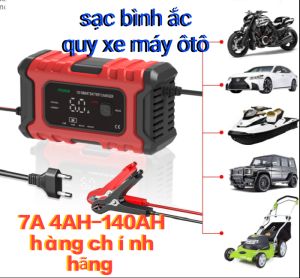 bộ sạc bình ắc quy xe máy 7A  ( 4AH 140AH ) sạc được cho pin LiFeP04 tự ngắt khử sunfap hàng chính hãng chất lượng tốt