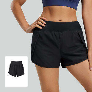 Quần Short Thể Thao Nữ Cạp Cao Chống Xước Nhẹ Thoáng Khí Tập Gym Tập Luyện Mặc Thường Ngày Có Túi Tiện Dụng
