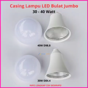 Casing Lampu LED Bulat Jumbo 30 40 Watt Dilengkapi Aluminium Pendingin Housing LED Model Bulat