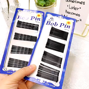 Black Pin Side Clip steel wire hairpin straight wave hairpin Hair Accessorie