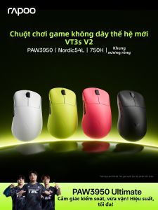 Rapoo | Chuột Chơi Game 8K Nhẹ Đôi Chế Độ cho Tay Nhỏ đến Trung Bình