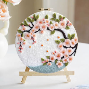 Vật Liệu Thêu DIY Mây Len Lông Cừu Hoa Phong Cách Trung Hoa Đơn Giản Để Trang Trí Bàn Nhà Giải Trí Đồ Trang Trí Trang Trí