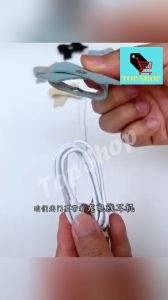 Top Shop 1pcs Leather Bow Data Cable Organizer Cord Winder Straps Earphone Wrap Winder Tidy Storage Cable Holder Clips Ties