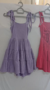 FRANCINE STRING DRESS FOR YOUNG GIRLS IN BARKCREPE FABRIC FIT TO 6-10 YRS/O