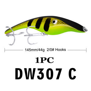 Mồi Câu Giả Proberos 14CM 43G Jerk Bait Mồi Cứng Dạng Cá Con Không Môi Kiểu Crank Wobbler Dùng Câu Cá Pike Cá Musky Nước Mặn Biển Bãi Biển.