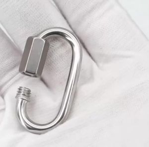 304 Stainless Steel Chain Quick Links Heavy Duty Chain Connector Carabiners Buckles for Camping Camping Shade Sail Hammock Swing