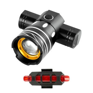 [Winnereco Flagship Mall]ไฟหน้าจักรยาน USB ไฟหน้าแบบชาร์จไฟกันน้ำ LED ไฟท้าย