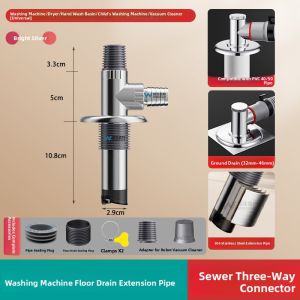 WONREFACT | Triple Drain Pipe Fitting with Anti-odor Function