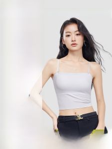 HUACHENGSHI | Sleeveless Bralette Womens Thin One-Piece Underwear No-Wire Seamless Innerwear Outerwear Sweet Style Four Seasons Nylon Spandex Polyester