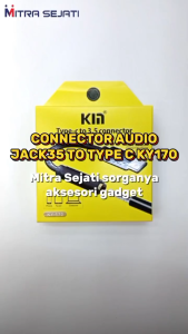 Mitra Sejati Kabel Audio KY170 KM Audio Jack 3.5mm to Type-C Kabel Konektor Audio