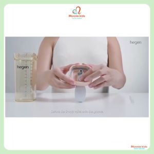Bộ phụ kiện bình tập uống nước Hegen Nắp bình uống nước có ống hút cho bé - Monnie Kids