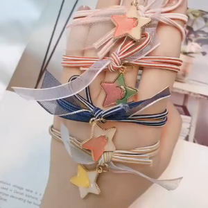 Star Hair Band Hair Tie 🎀 星星发圈发绳 Getah Rambut Aksesori Rambut Wanita Korea Comel Gaya Ringkas Head Band Korean Fashion Simple Daily Women Cute